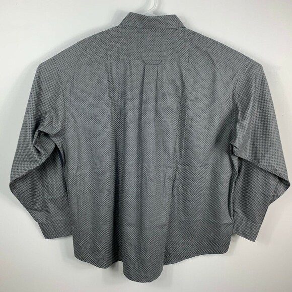 Jos A Bank 1905 Dress Shirt Mens 2X Dark Gray Pattern Cotton - Picture 4 of 5